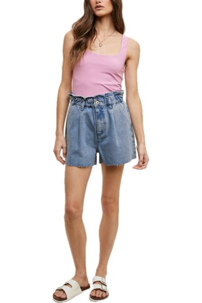 Paper bag Denim Shorts